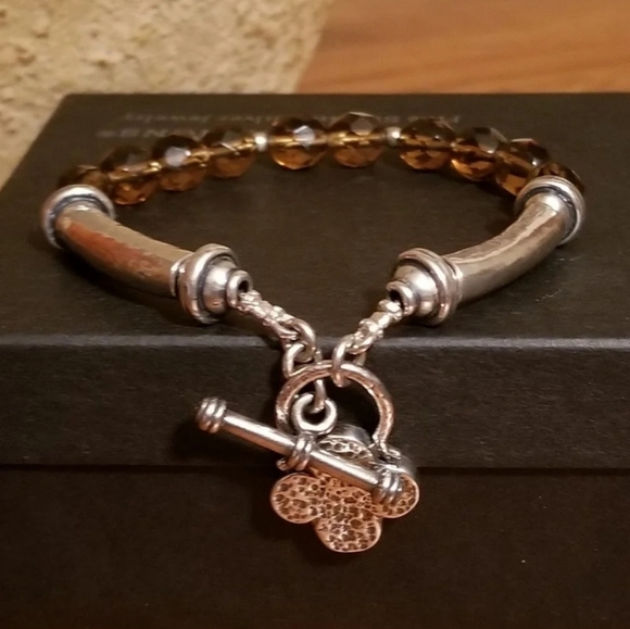 Rare Silpada Sterling Silver & Topaz Bracelet - Picture 5 of 10